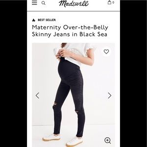 Madewell black maternity jeans
